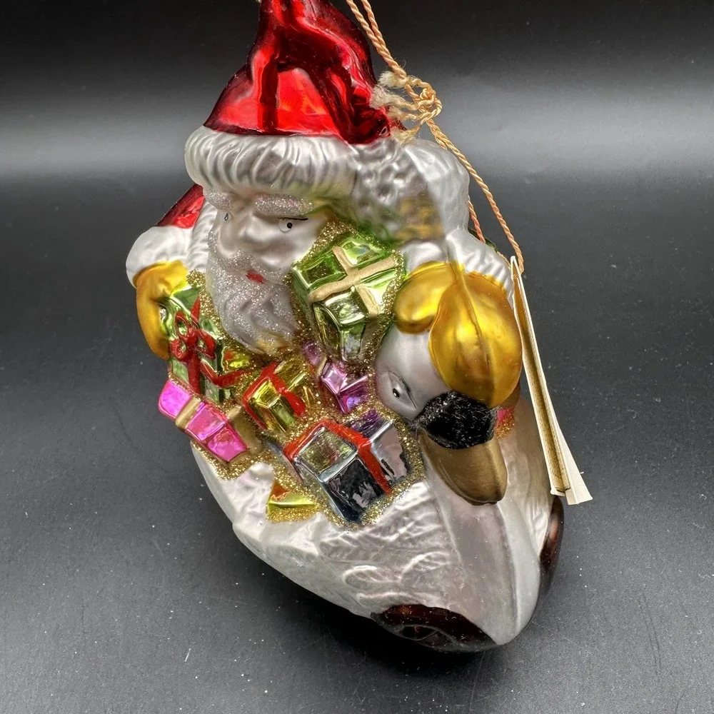 Kurt Adler Polonaise Santa On‎ Goose Sled GP479 Christmas Ornament 5.5